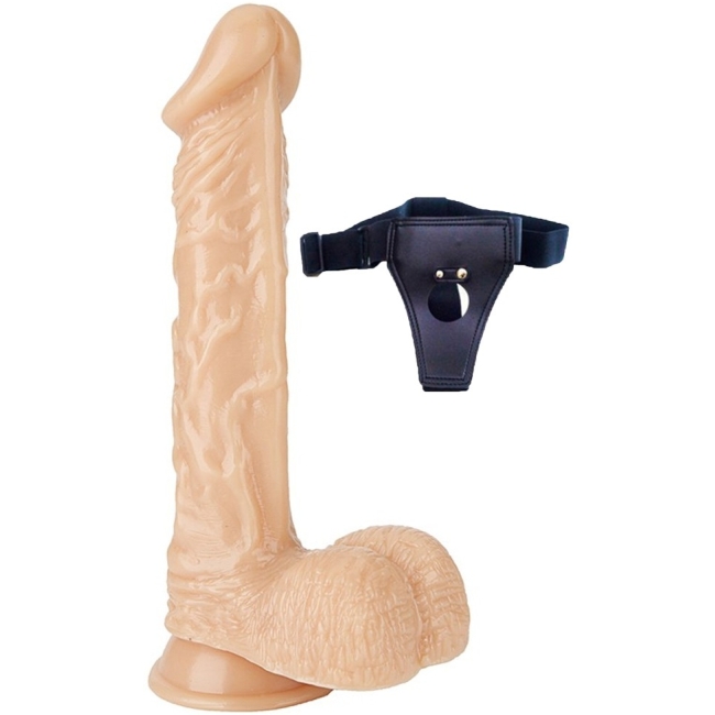 Jonas 22 cm Vantuzlu Belden Bağlamalı Penis