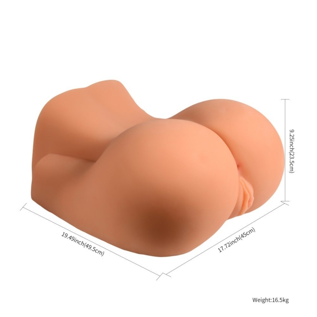 Kasya Huge Ultra Yumuşak Anal ve Vajinal Realistik Kalça Mastürbatör