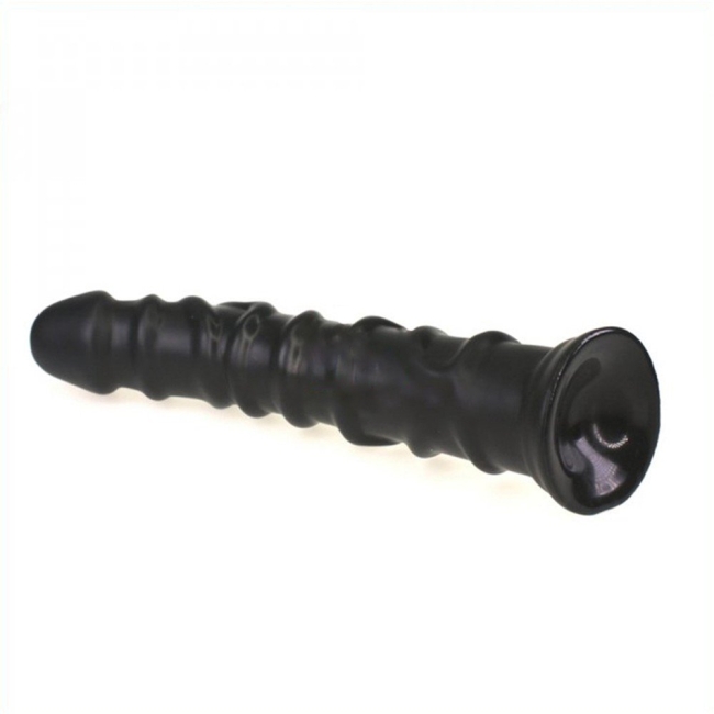 Kervin 32 cm Vantuzlu Realistik Siyah Penis Dildo