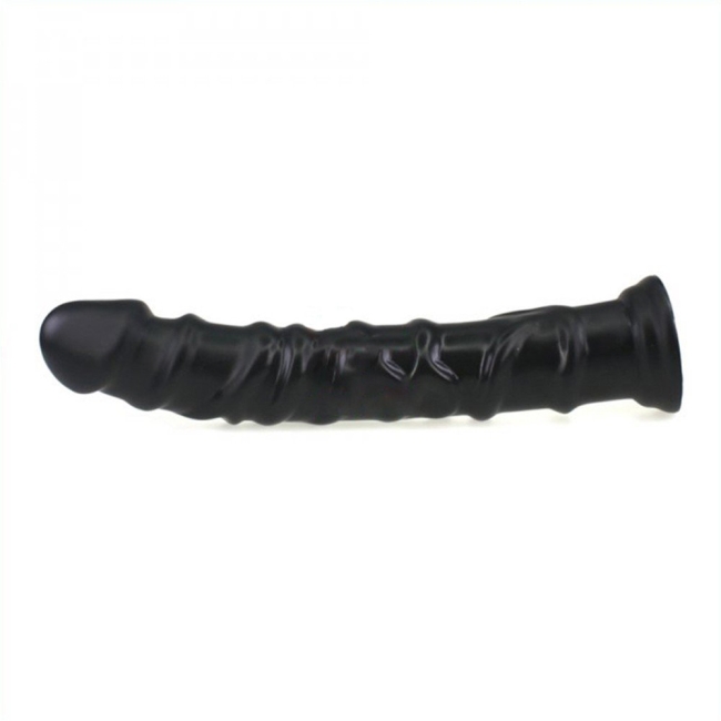 Kervin 32 cm Vantuzlu Realistik Siyah Penis Dildo
