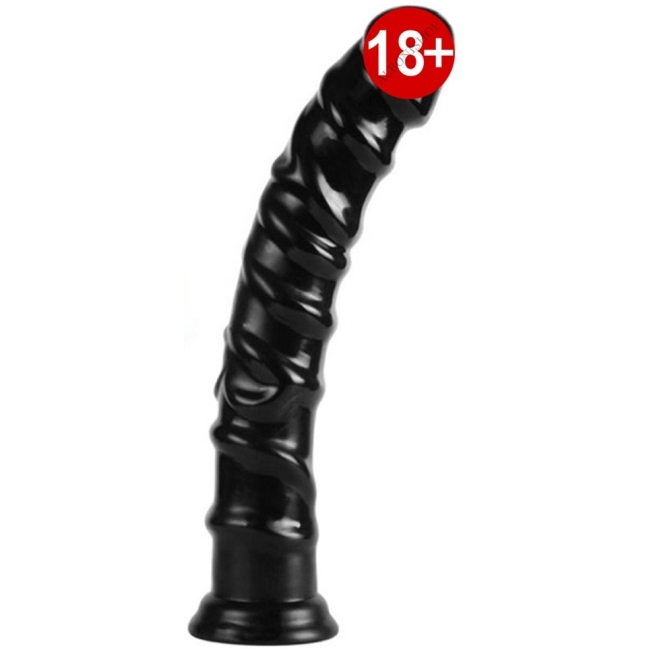 Kervin 32 cm Vantuzlu Realistik Siyah Penis Dildo