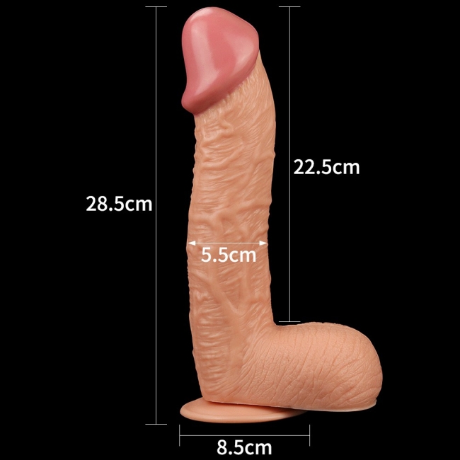King Sized 28 Cm Özel Seri Kalın Damarlı Realistik Penis