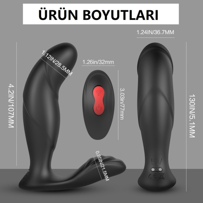 Laken 9 Fonksiyonlu Titreşimli Kumandalı Giyilebilen Vibratör