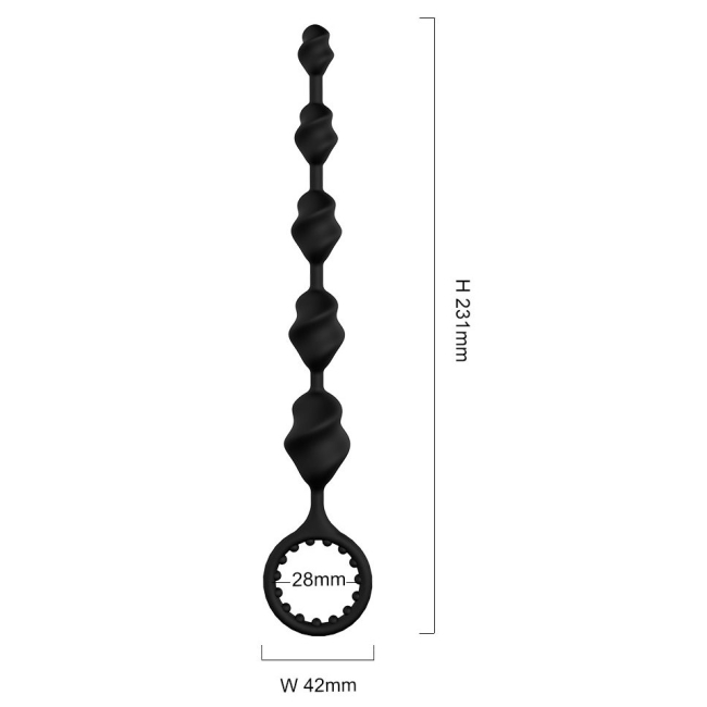 Lala 23 Cm Spiral Tasarımlı Anal Zevk Topları