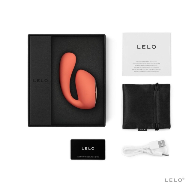 Lelo Ida Wave Coral Red App Kontrol Dönen Parmak Hareketli ve Titreşimli Vibratör