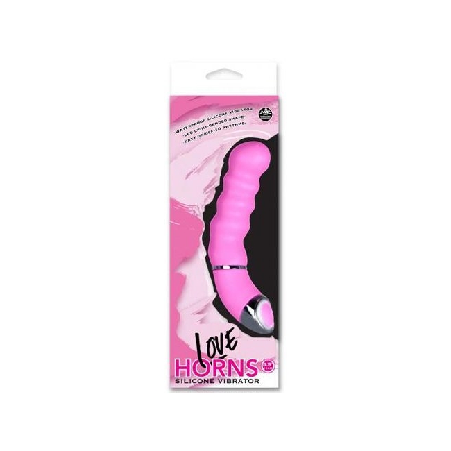 Love Horns 10 Fonksiyonel Titreşimli Silikon Pembe Vibratör