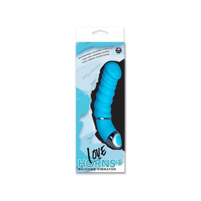 Love Horns 10 Fonksiyonel Titreşimli Silikon Turkuaz Vibratör