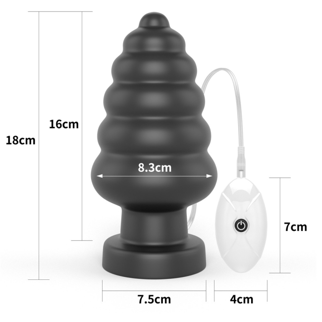 Lovetoy Anal Cracker 18 Cm 10 Modlu Titreşimli Büyük Anal Plug-LV120115