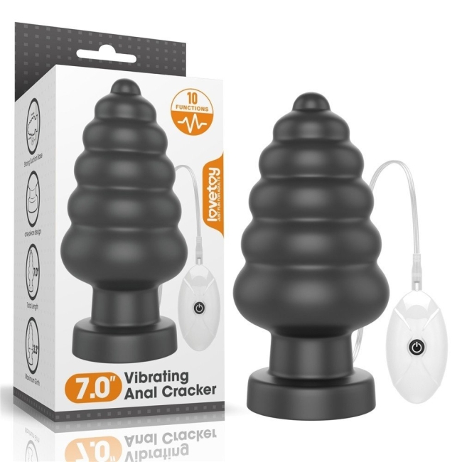 Lovetoy Anal Cracker 18 Cm 10 Modlu Titreşimli Büyük Anal Plug-LV120115