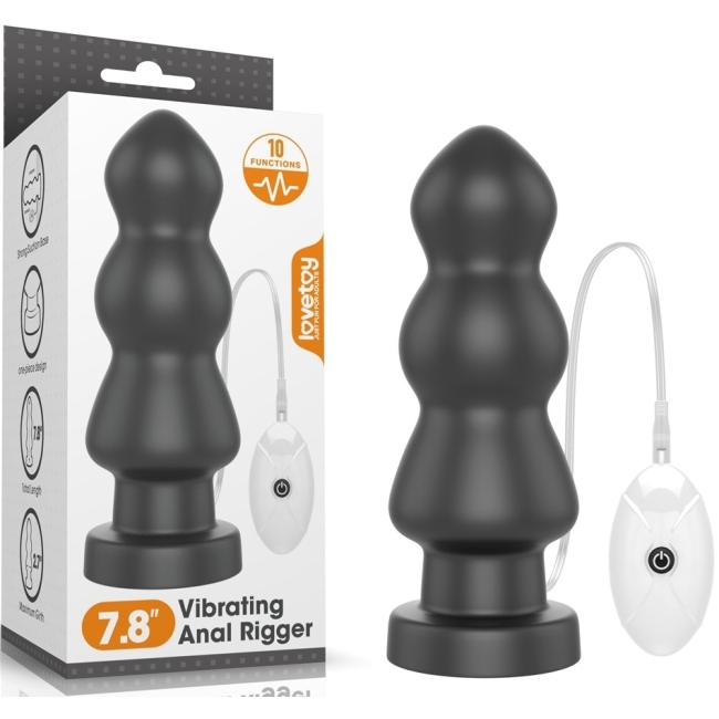Lovetoy Anal Rigger 20 Cm 10 Modlu Titreşimli Büyük Anal Plug-LV120117
