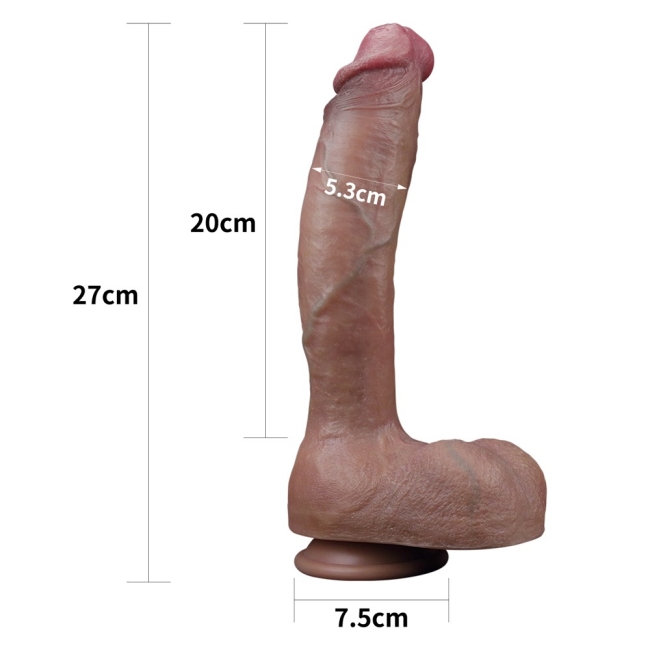 Lovetoy Çift Katmanlı 27 Cm Ultra Gerçekçi Strap On Realistik Penis-411052