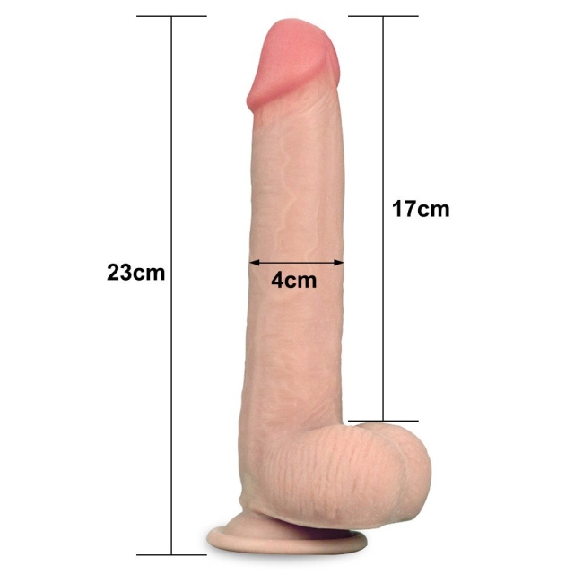 Lovetoy Hareketli Dış Yüzey Özel Seri Ultra Yumuşak 23  Cm Realistik Penis