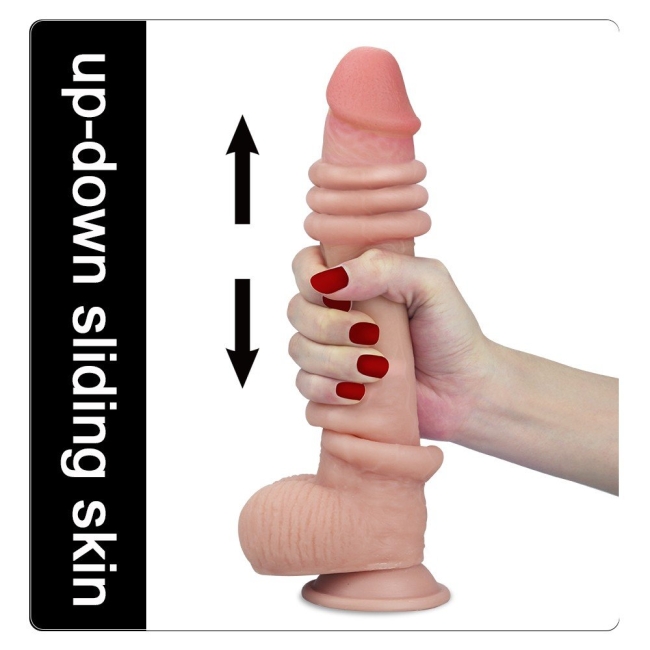 Lovetoy Hareketli Dış Yüzey Özel Seri Ultra Yumuşak 23  Cm Realistik Penis