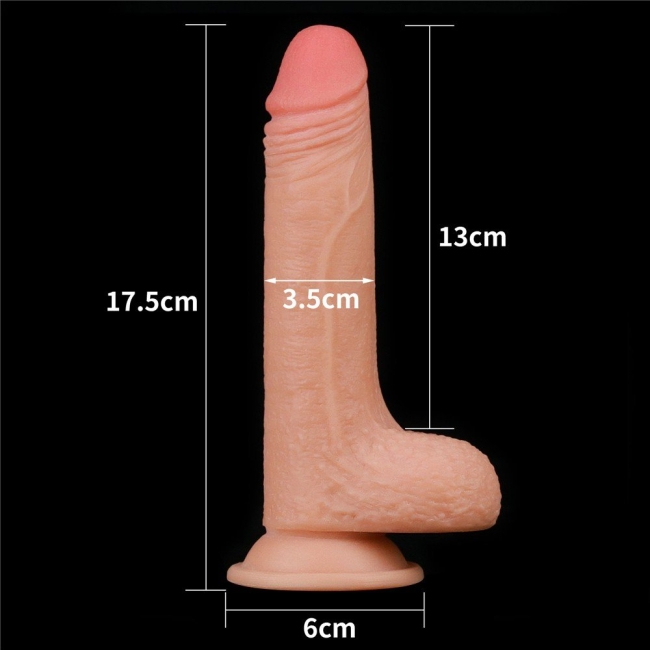 Lovetoy Hareketli Dış Yüzey Özel Seri Ultra Yumuşak 17 Cm Realistik Penis