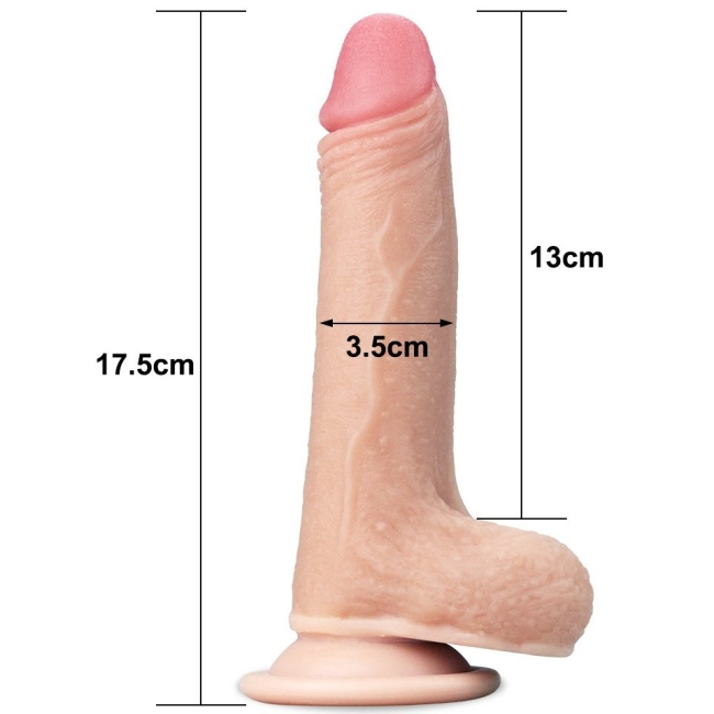 Lovetoy Hareketli Dış Yüzey Özel Seri Ultra Yumuşak 17 Cm Realistik Penis