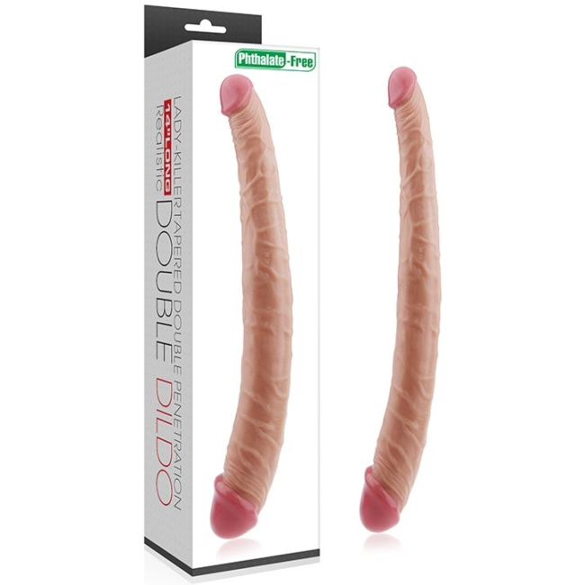 Lovetoy Dev Boyutlu 37 Cm Ultra Soft Çift Başlı Realistik Penis-2214