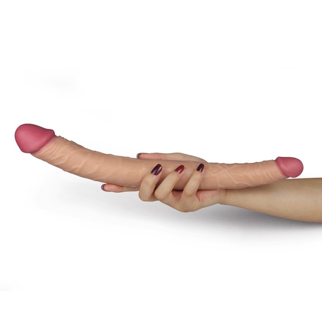 Lovetoy Dev Boyutlu 37 Cm Ultra Soft Çift Başlı Realistik Penis-2214