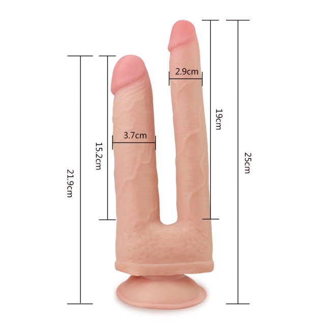 Lovetoy Double Anal ve Vajinal Çift Katmanlı Ultra Yumuşak Realistik Penis