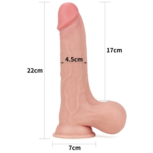 Lovetoy Hareketli Dış Yüzey Özel Seri Ultra Yumuşak 22 Cm Realistik Penis-317006