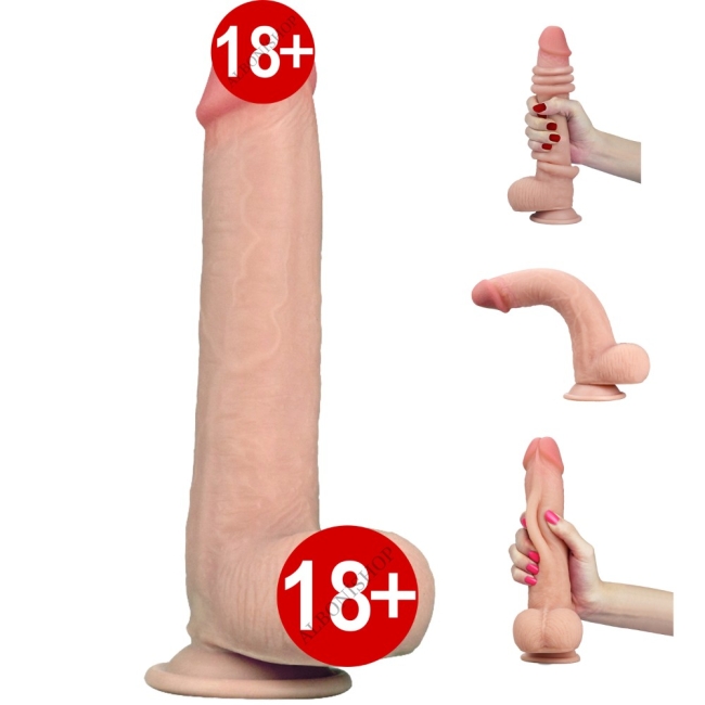 Lovetoy Hareketli Dış Yüzey Özel Seri Ultra Yumuşak 23  Cm Realistik Penis