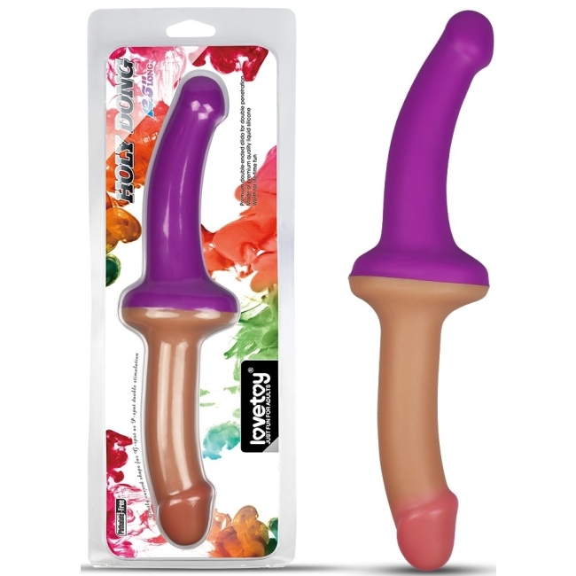 Lovetoy Holy Dong 31 Cm Çift Taraflı Mor Lezbiyen Penis Dildo