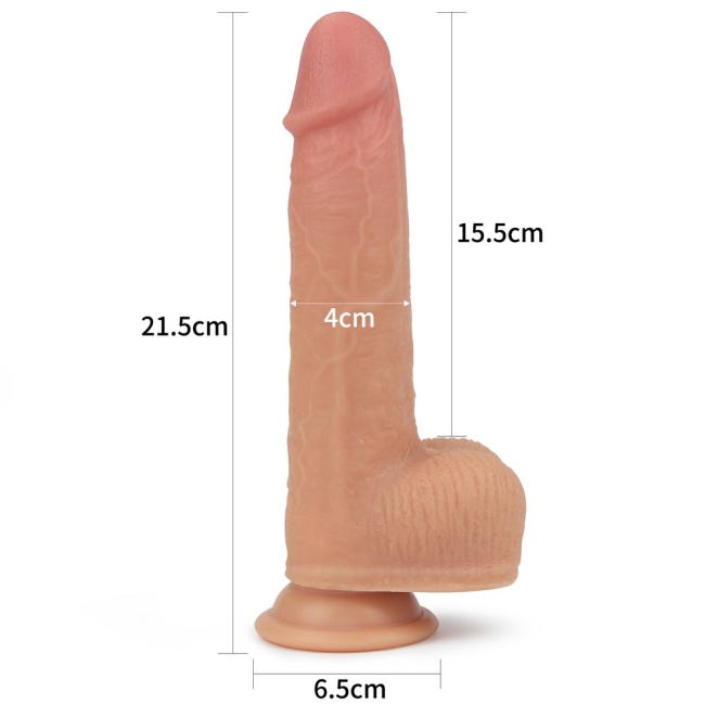 Lovetoy Nature Cock Serisi Anthony Ultra Yumuşak Dönebilen ve Isınabilen 21 Cm Titreşimli Kemerli Penis	