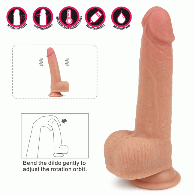 Lovetoy Nature Cock Serisi Anthony Ultra Yumuşak Dönebilen ve Isınabilen 21 Cm Titreşimli Kemerli Penis	