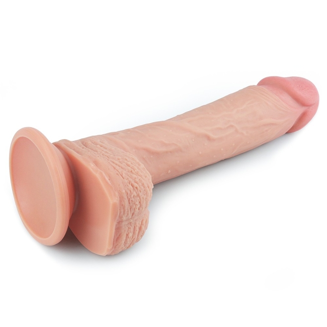 Lovetoy Nature Cock Serisi Özel Çift Katmanlı 21 Cm Ten Rengi Realistik Penis 