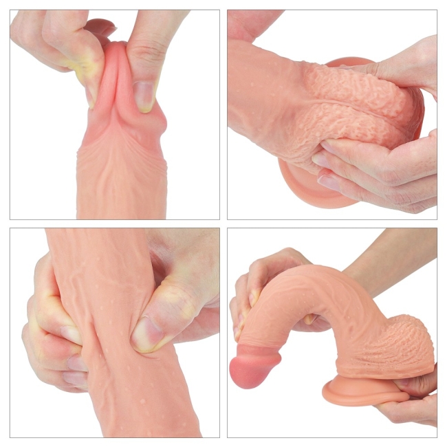 Lovetoy Nature Cock Serisi Özel Çift Katmanlı 21 Cm Ten Rengi Realistik Penis 