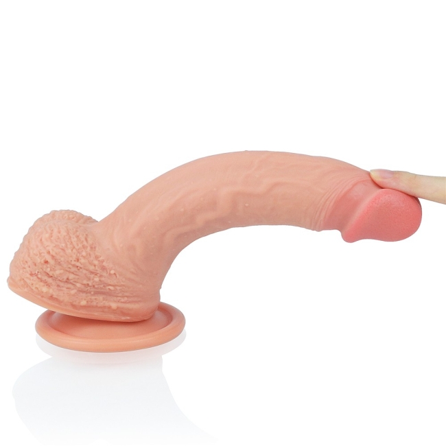 Lovetoy Nature Cock Serisi Özel Çift Katmanlı 21 Cm Ten Rengi Realistik Penis 