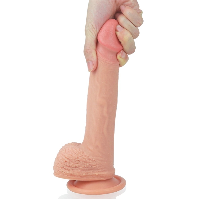 Lovetoy Nature Cock Serisi Özel Çift Katmanlı 21 Cm Ten Rengi Realistik Penis 