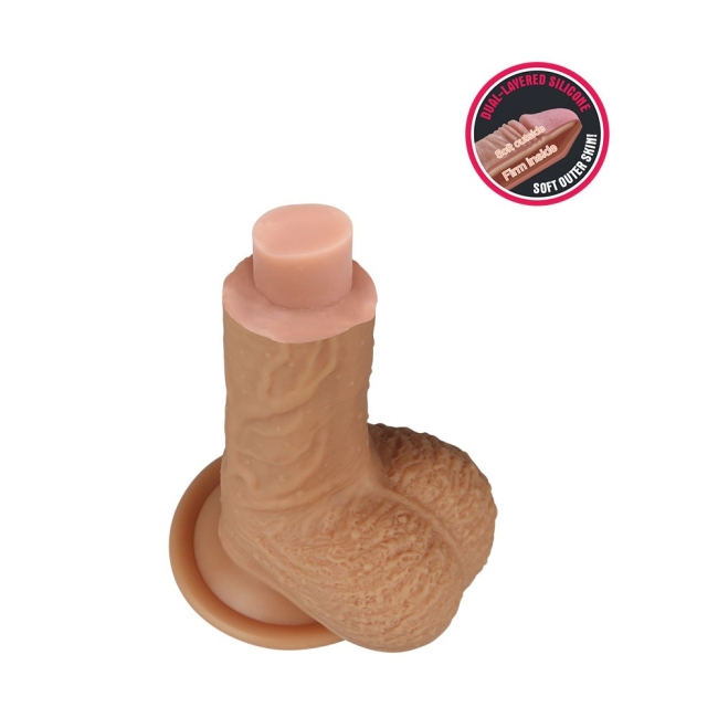 Lovetoy Nature Cock Serisi Özel Çift Katmanlı 21 Cm Ten Rengi Realistik Penis 