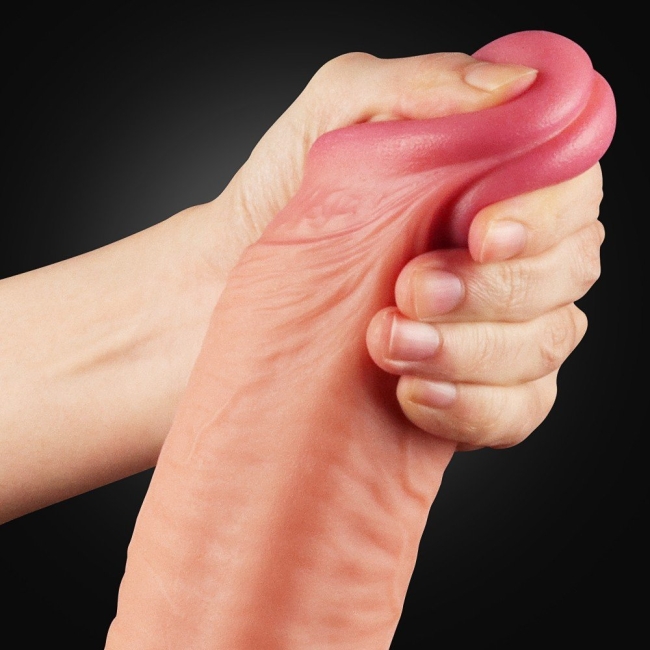 Lovetoy Nature Cock Serisi Özel Yumuşak Dokulu Çift Katmanlı 30 Cm Realistik Penis