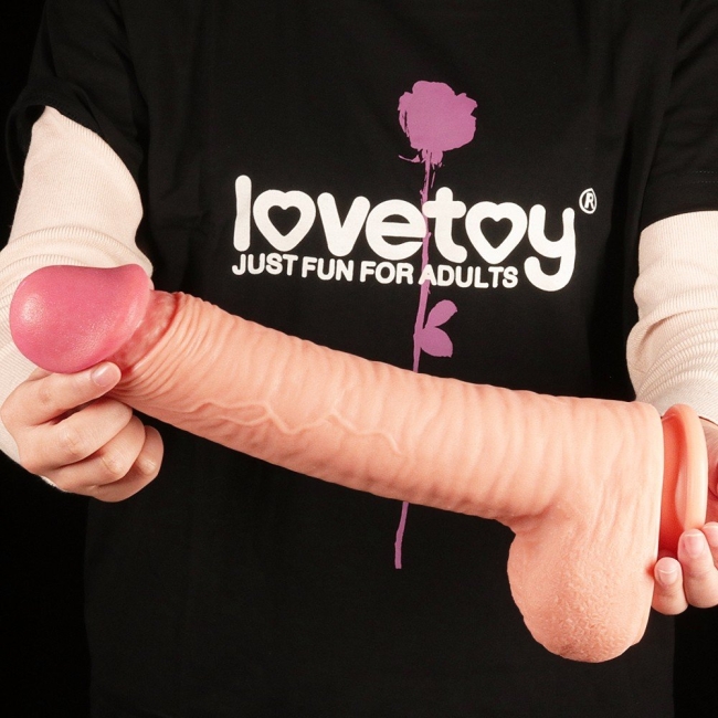 Lovetoy Nature Cock Serisi Özel Yumuşak Dokulu Çift Katmanlı 30 Cm Realistik Penis