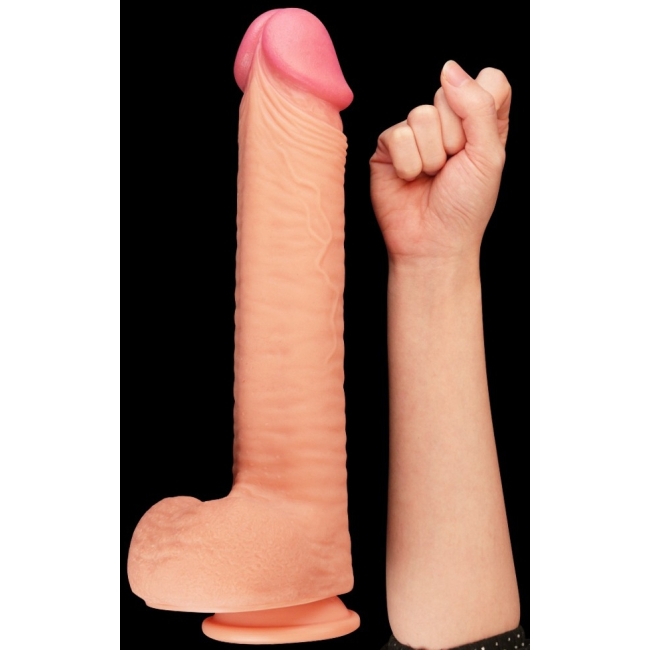 Lovetoy Nature Cock Serisi Özel Yumuşak Dokulu Çift Katmanlı 30 Cm Realistik Penis