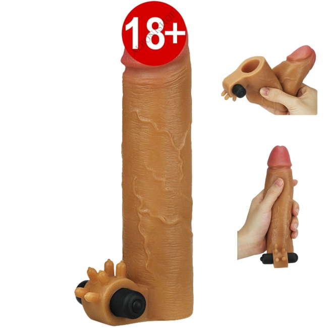 Lovetoy Özel Serisi Ektra Yumuşak 5 Cm Uzatmalı Titreşimli Penis Kılıfı