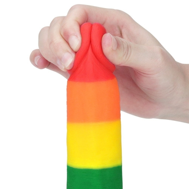 Lovetoy Prider Gökkuşağı Renkli 20 Cm Belden Bağlamalı Realistik Penis-410026