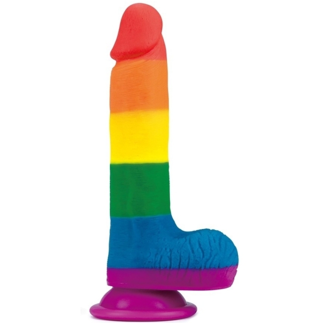 Lovetoy Prider Gökkuşağı Renkli 20 Cm Belden Bağlamalı Realistik Penis-410026