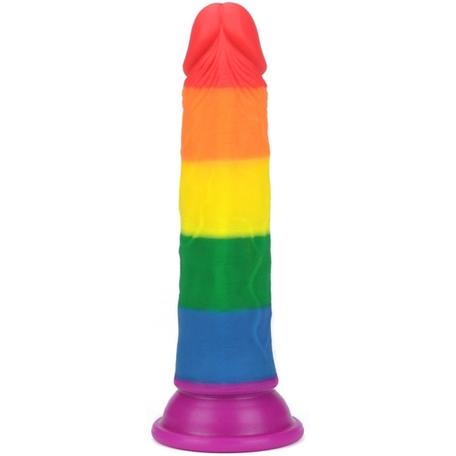 Lovetoy Prider Gökkuşağı Renkli Damarlı 19 Cm Realistik Dildo-410025