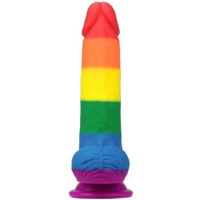 Lovetoy Prider Gökkuşağı Renkli Damarlı 20 Cm Realistik Dildo-410026