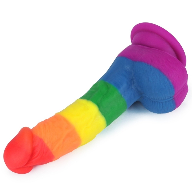 Lovetoy Prider Gökkuşağı Renkli Damarlı 21 Cm Realistik Dildo-410027