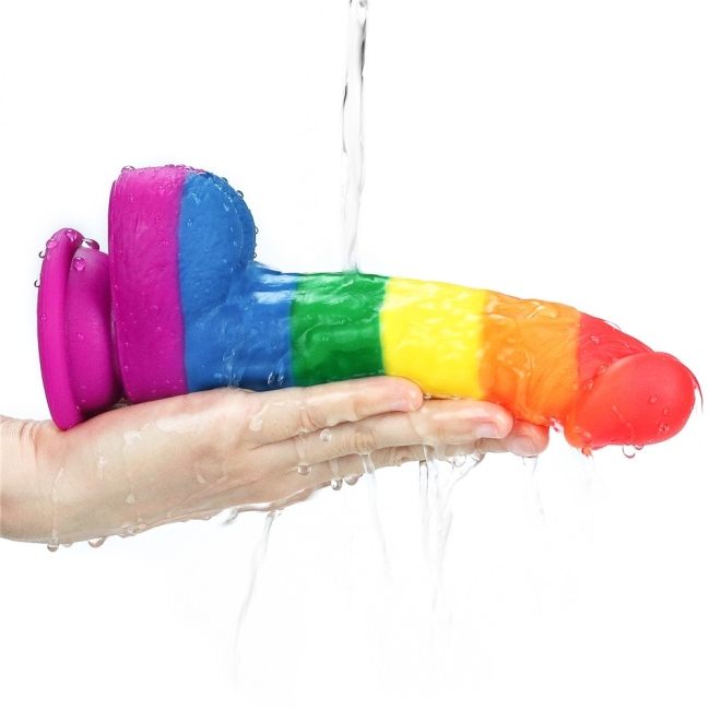 Lovetoy Prider Gökkuşağı Renkli Damarlı 21 Cm Realistik Dildo-410027