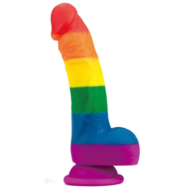 Lovetoy Prider Gökkuşağı Renkli Damarlı 21 Cm Realistik Dildo-410027