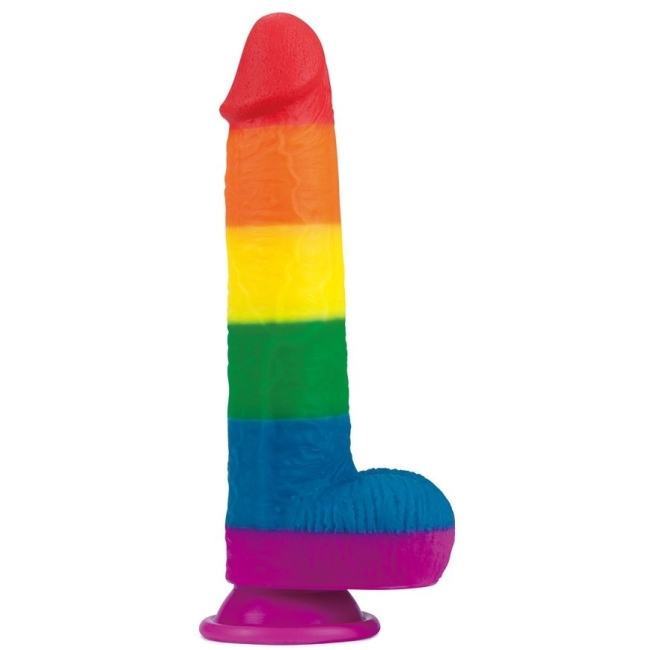 Lovetoy Prider Gökkuşağı Renkli Damarlı 23 Cm Realistik Penis-410028