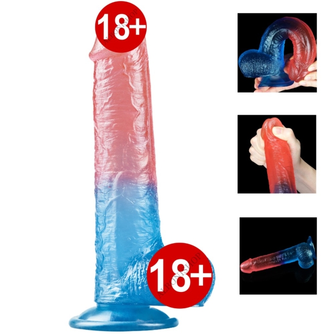 Lovetoy Renkli Ultra Yumuşak 23 Cm Jel Dildo