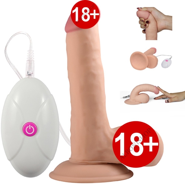 Lovetoy Ultra Yumuşak Özel Dokulu 18 Cm Titreşimli Realistik Penis