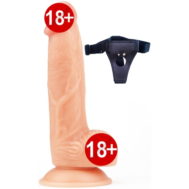 Lovetoy Ultra Yumuşak Yeni Nesil Özel Yumuşak Dokulu 20 Cm Kemerli Penis-1088