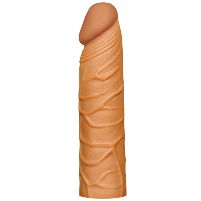 Lovetoy X-Tender Realistik Dokuda 2.5 Cm Uzatmalı Penis Kılıfı-LV1051B