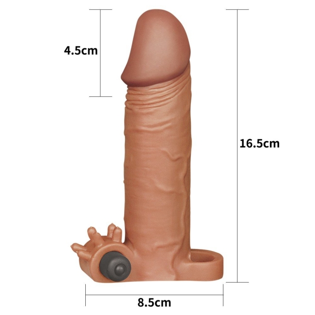 Lovetoy X-TENDER Realistik Titreşimli 7 Cm Uzatmalı Penis Kılıfı-LV1062B