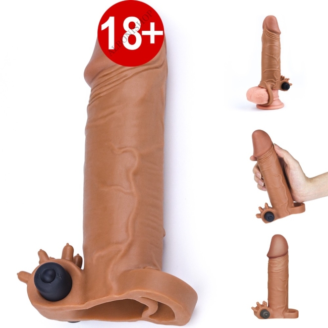 Lovetoy X-TENDER Realistik Titreşimli 7 Cm Uzatmalı Penis Kılıfı-LV1062B